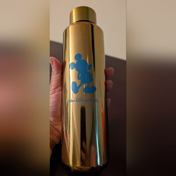 Walt Disney World 50th Anniversary Mickey x Starbucks Gold Metal Bottle Tumbler - Picture 4 of 10